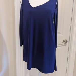 Last Tango Royal Blue V-Neck Top